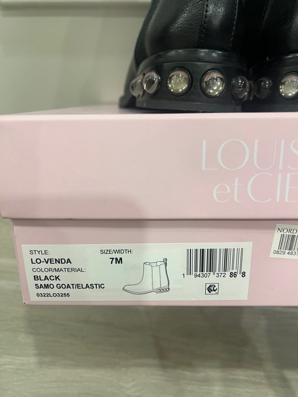 Louise et Cie Black Studded Ankle Boots